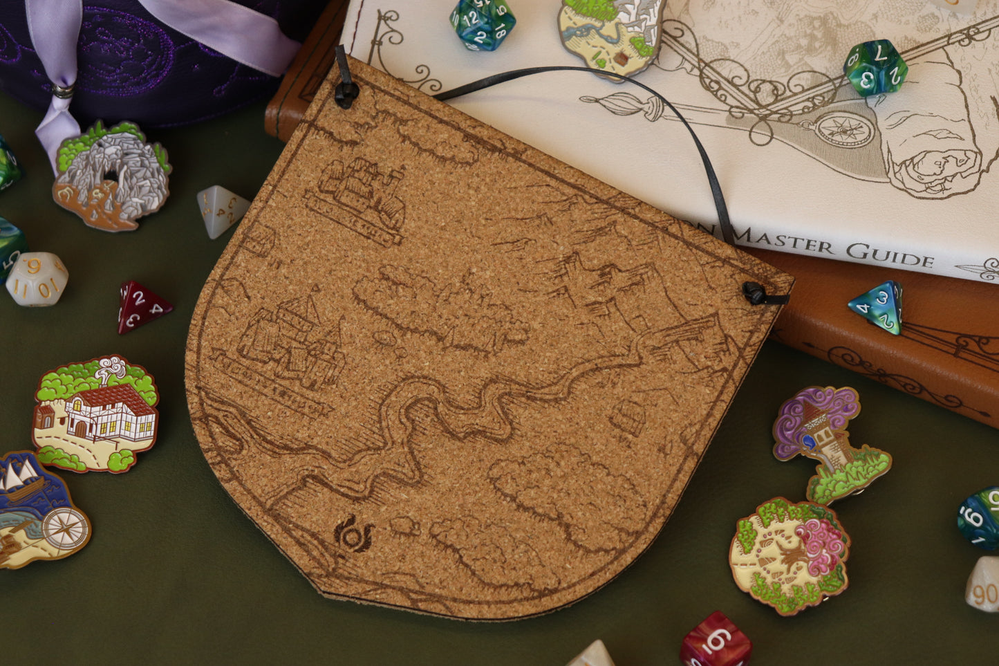 Engraved Cork Banner - Enamel Pin Display