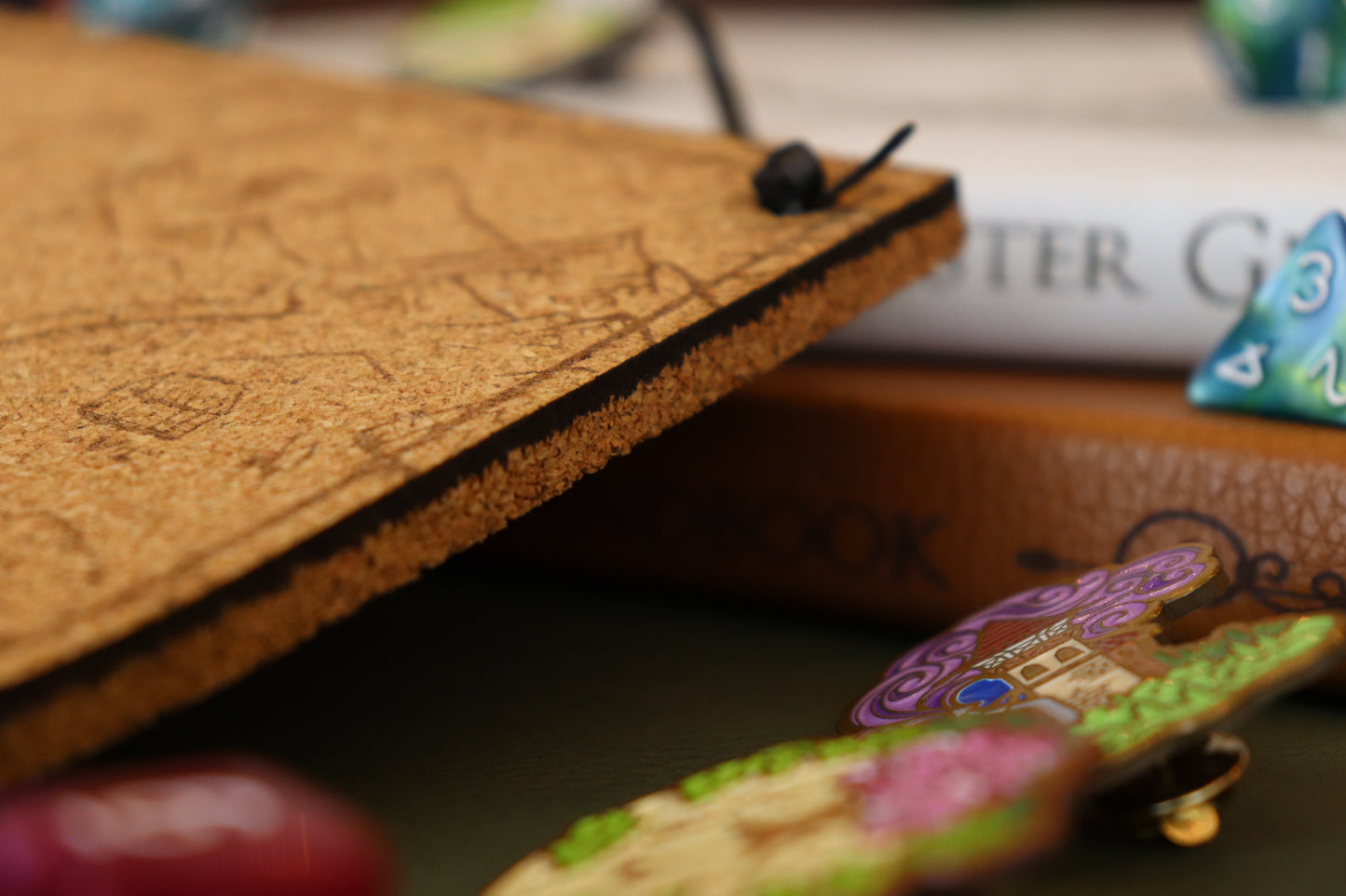 Engraved Cork Banner - Enamel Pin Display