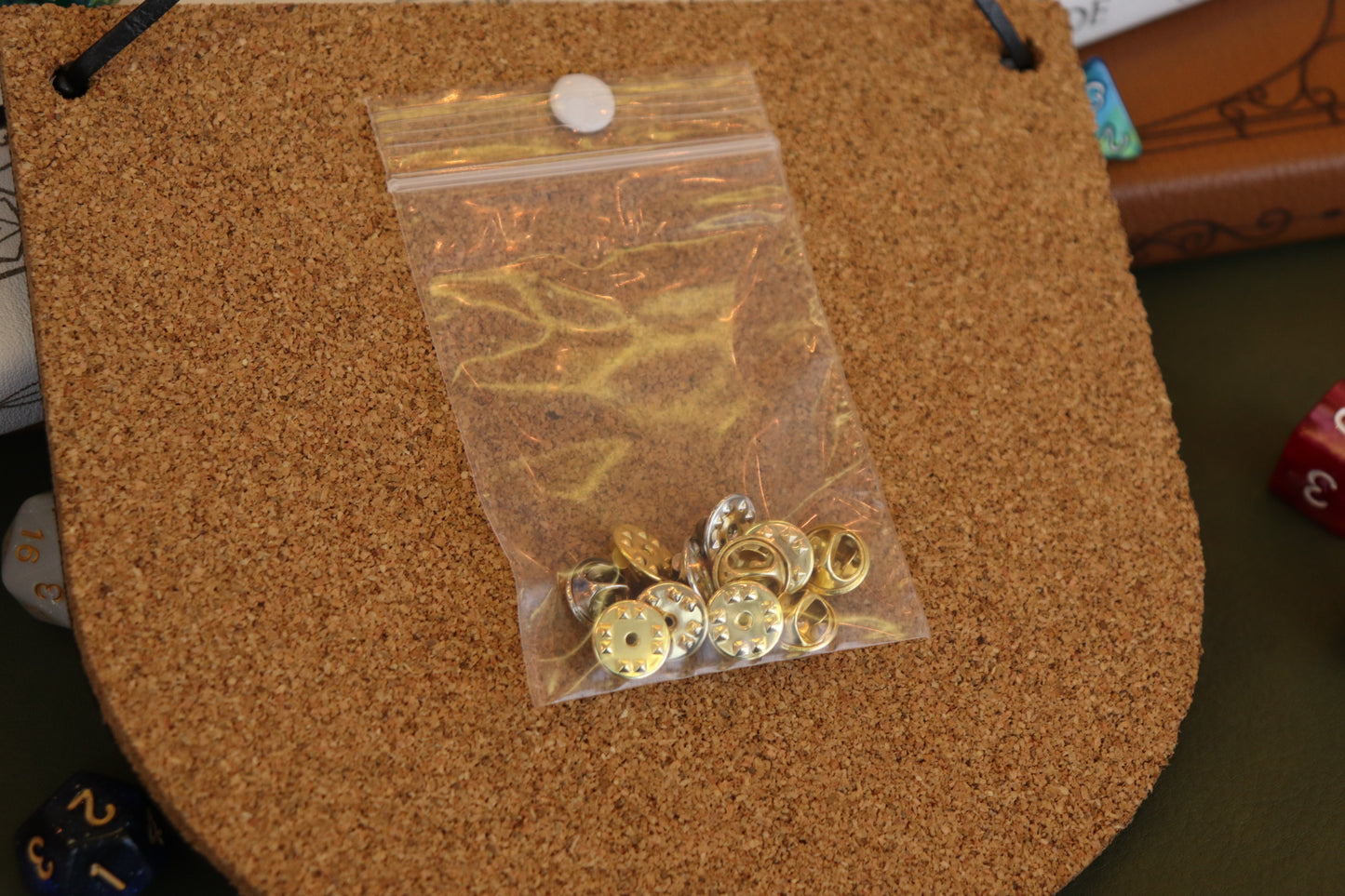 Engraved Cork Banner - Enamel Pin Display