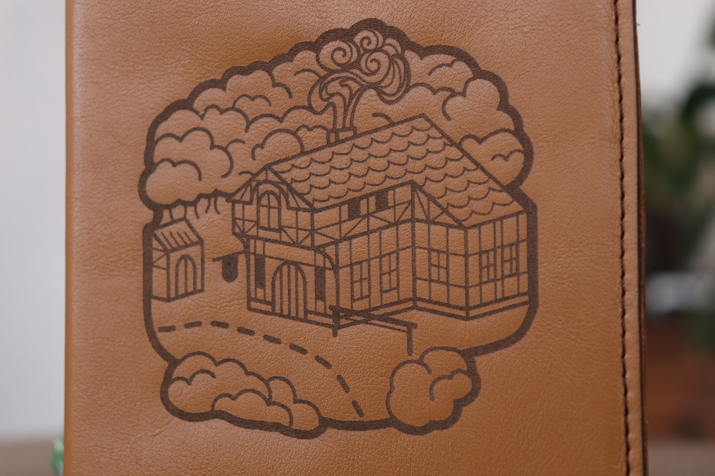 Leather sketchbook 12x12 cm