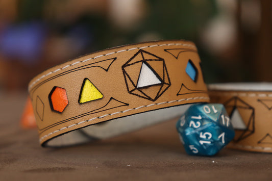 Polyhedral Dice Pride bracelet - Aroace flag