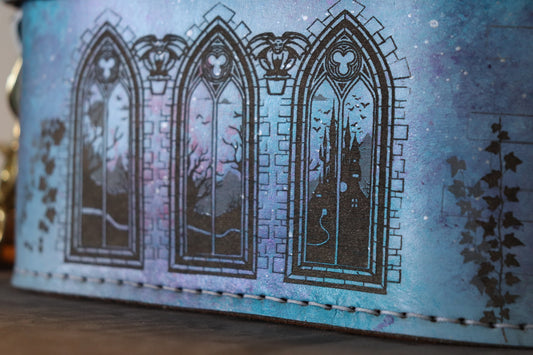 Dice Bag - Pastel Galaxy leather