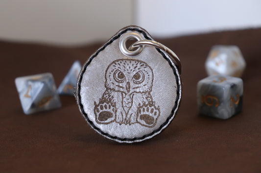 Premium Keychain - Emerald & Silver Owlbear Combo