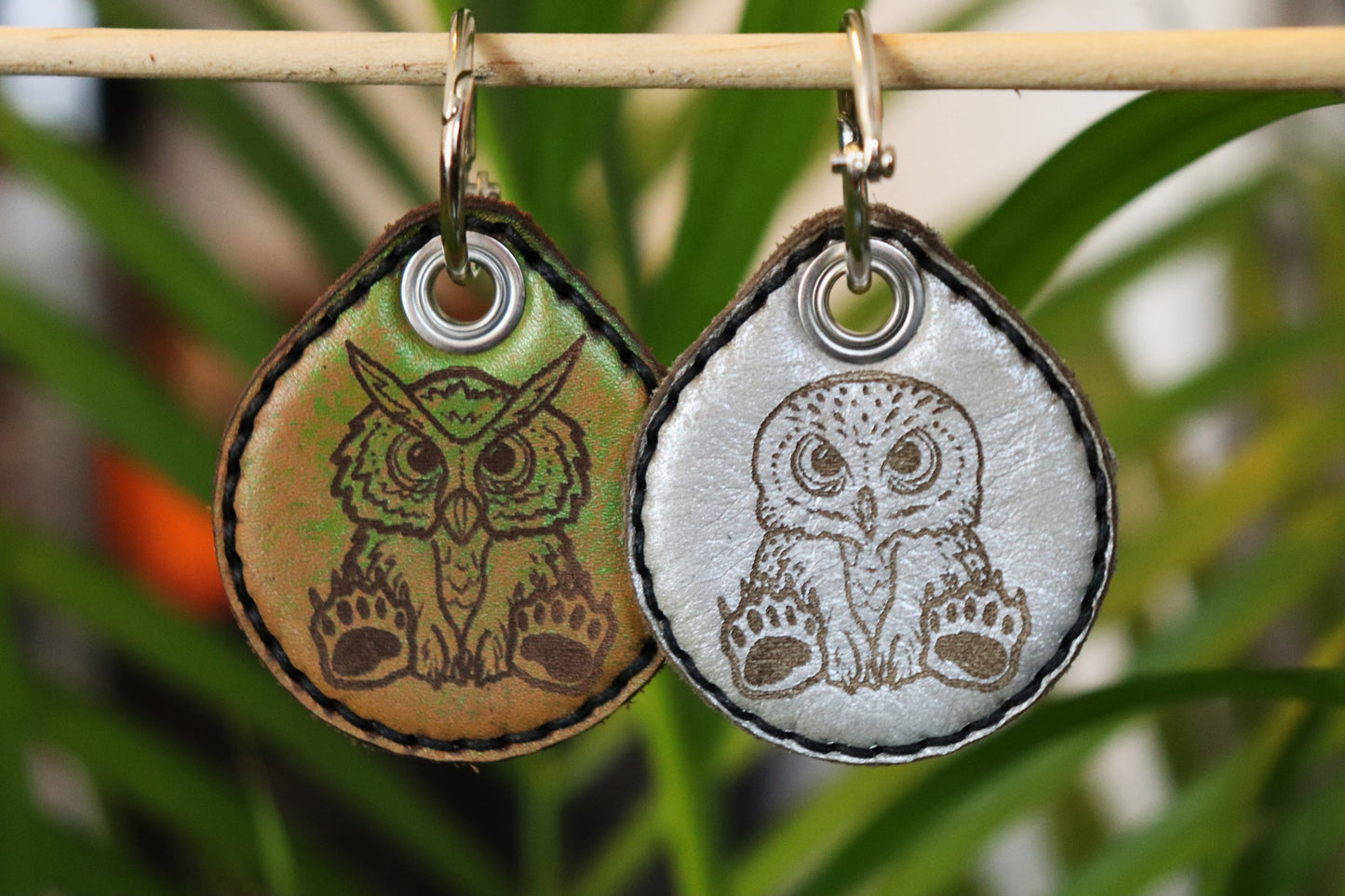 Premium Keychain - Emerald Owlbear