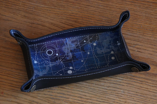 The Galaxy Chart in white - Dice Tray