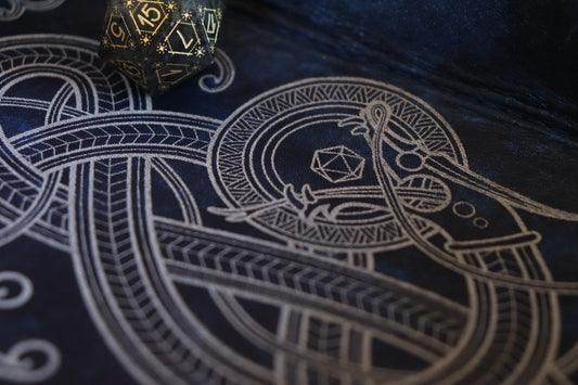 The Wyrm - blue and white inlay - Dice Tray