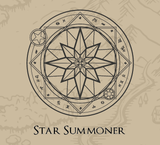 Star Summoner - pink and gold sketchbook 12x12 cm