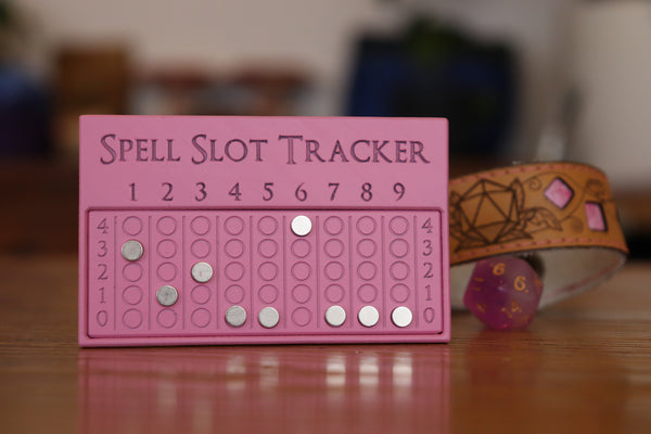 Magnetic Spell Slot Tracker - Spring Pink