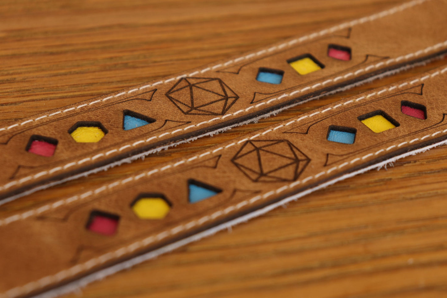 Polyhedral Dice Pride bracelet - Pansexual flag