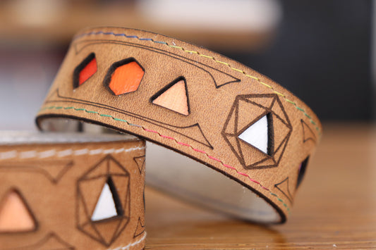 Polyhedral Dice Pride bracelet - Lesbian flag