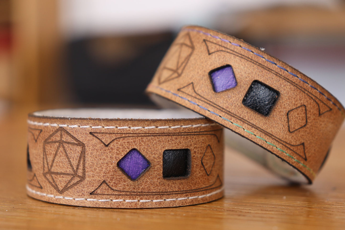 Polyhedral Dice Pride bracelet - Non-binary flag