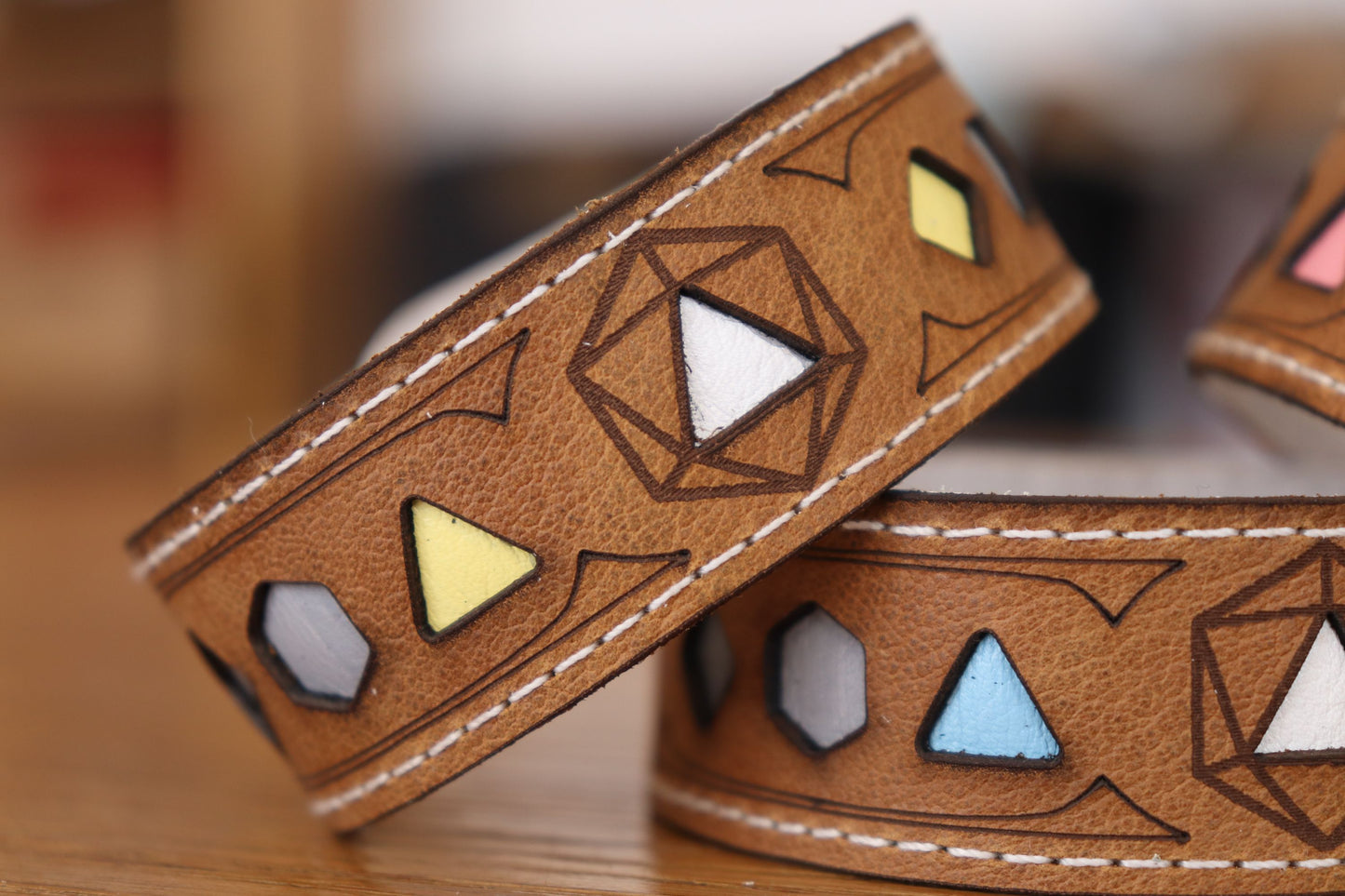 Polyhedral Dice Pride bracelet - Demigender flags