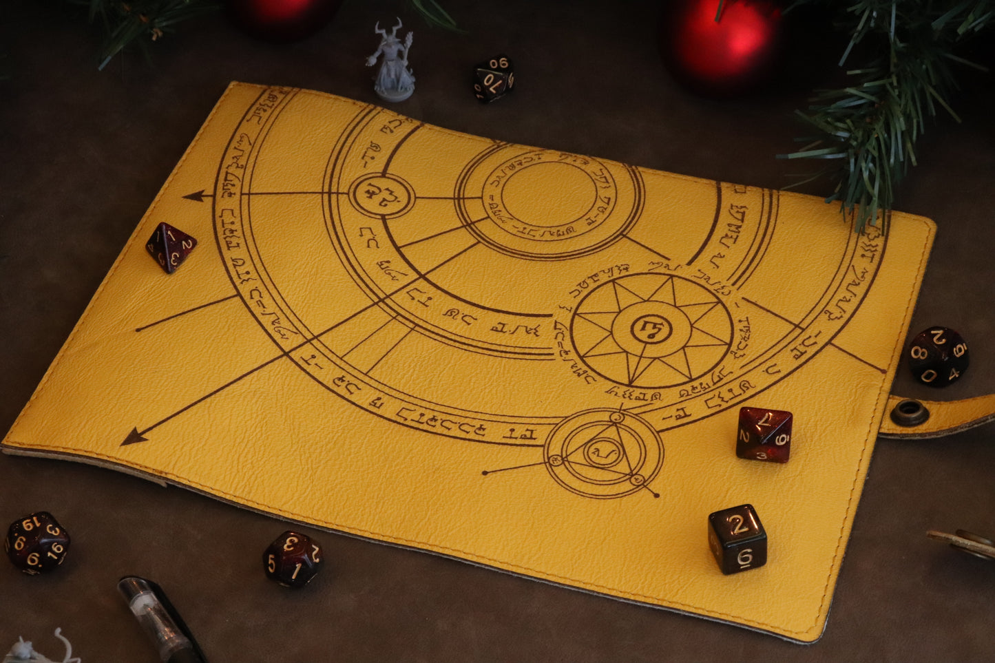 Yellow Conjurer - ready to ship dice scroll