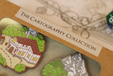 The Complete Cartography Collection - 6 Enamel Pins + Display Banner + Stickers