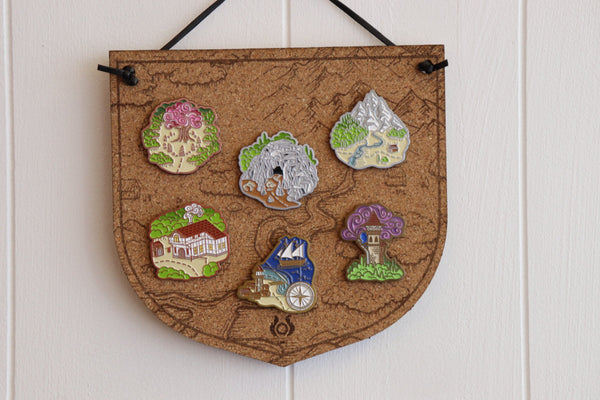 The Complete Cartography Collection - 6 Enamel Pins + Display Banner + Stickers