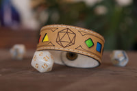 Polyhedral Dice Pride bracelet - Rainbow flag