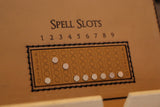 Caster Compendium - Double, Wizard engraving, Brown