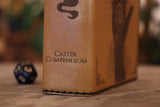 Caster Compendium - Double, Wizard engraving, Brown & Gold Touch