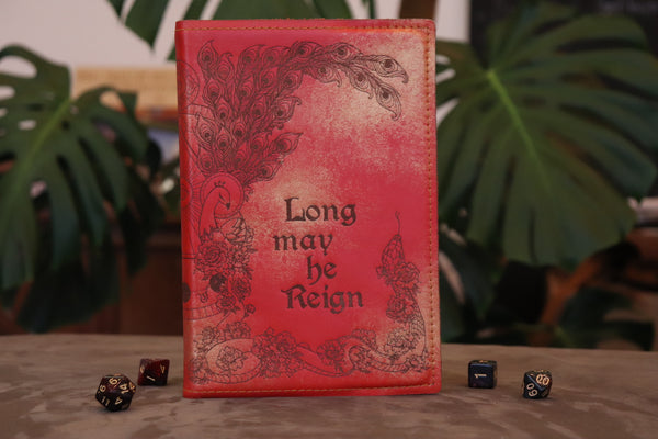 A5 Notebook Sleeve - Mollymauk, Red & Gold Touch