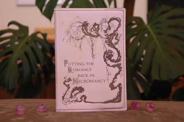 A5 Notebook Sleeve - Necromantic, Pink & Gold Touch