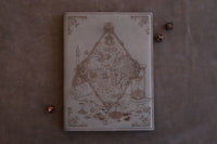 D&D Book Sleeve - Architect, Grey leather, red stitching