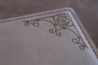 D&D Book Sleeve - Architect, Grey leather, red stitching