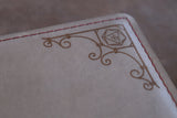 D&D Book Sleeve - Architect, Grey leather, red stitching