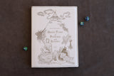D&D Book Sleeve - Herbalist, White leather, dark green stitching