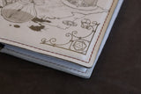 D&D Book Sleeve - Architect, White leather, red stitching