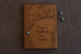 D&D Book Sleeve - Ranger, Brown leather, dark green stitching
