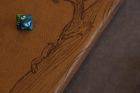 D&D Book Sleeve - Ranger, Brown leather, dark green stitching