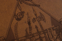 D&D Book Sleeve - Vault, Brown leather, brown stitching