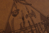 D&D Book Sleeve - Vault, Brown leather, brown stitching