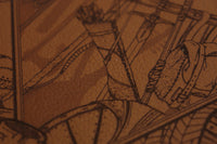 D&D Book Sleeve - Vault, Brown leather, purple stitching