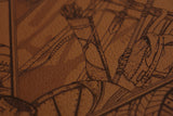 D&D Book Sleeve - Vault, Brown leather, purple stitching
