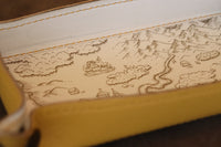 Dice Tray - Map, Yellow bottom