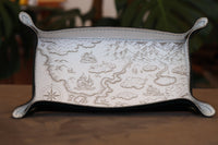Dice Tray - Map, Black bottom
