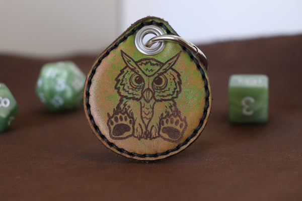 Premium Keychain - Emerald Owlbear