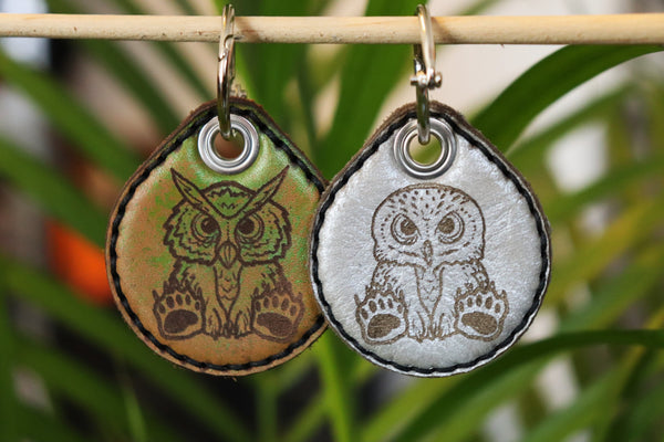 Premium Keychain - Emerald & Silver Owlbear Combo