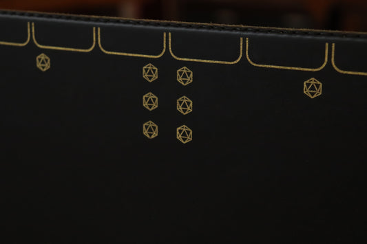 Conjurer Circle DM Screen: Black with Gold Wax Inlay