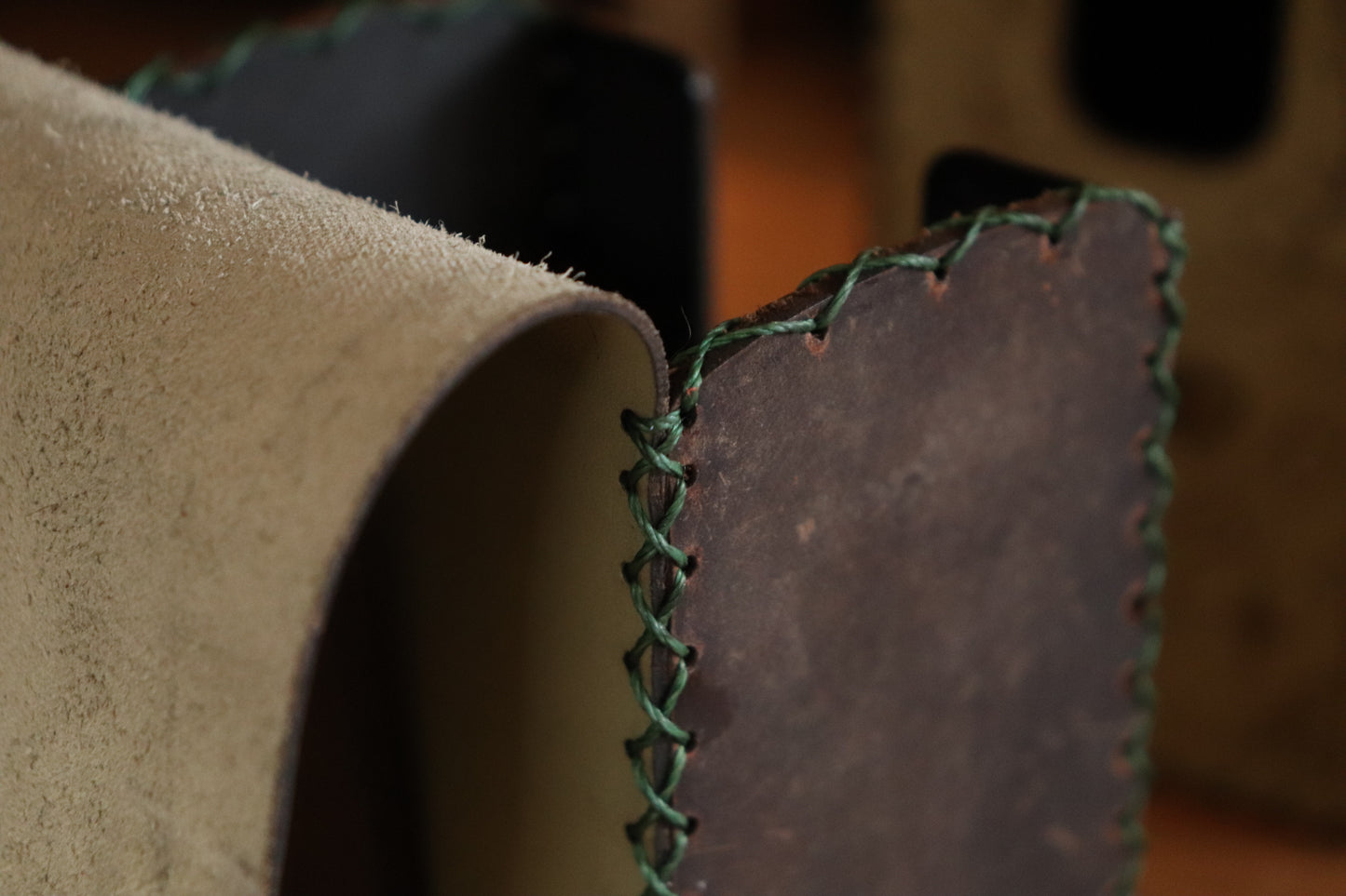 Tarot Pouch - Lórien (Green, Green Stitching)