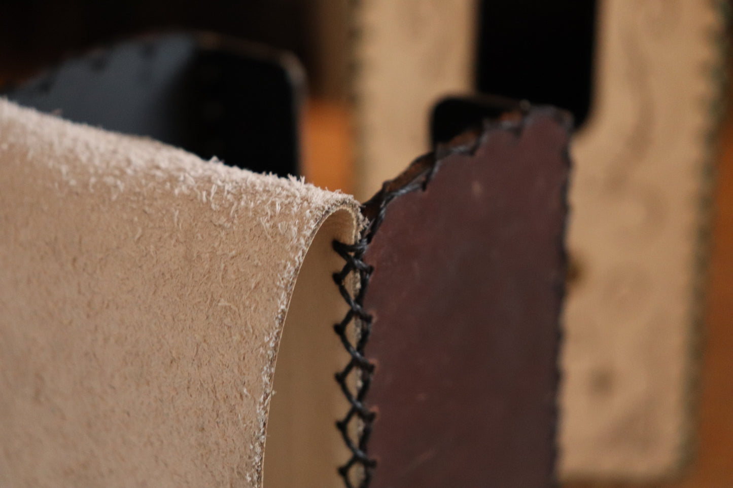 Tarot Pouch - Lórien (White, Green Stitching)