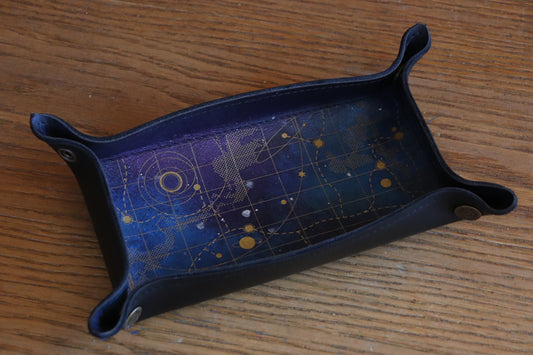 The Galaxy Chart in gold - Dice Tray