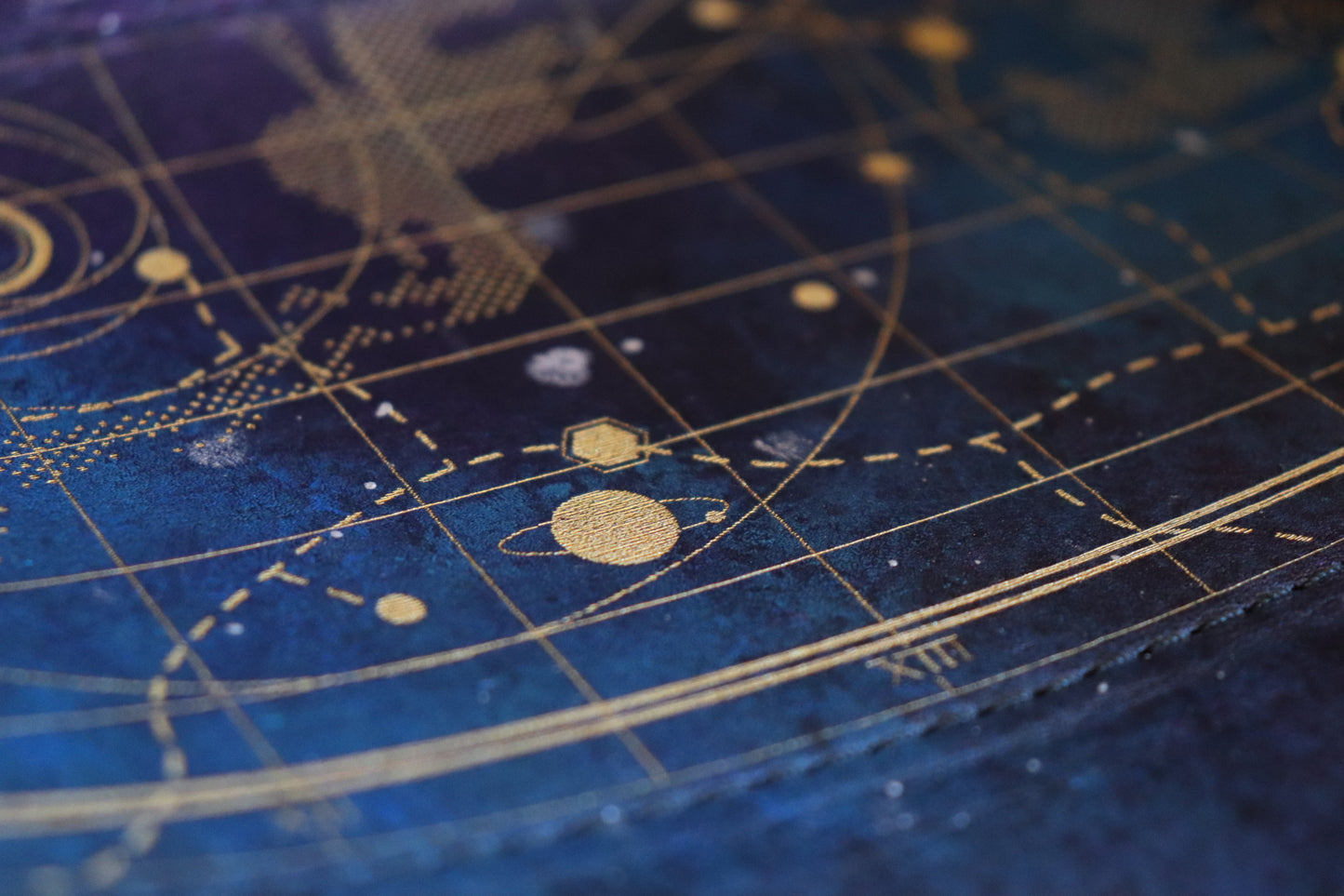 The Galaxy Chart in gold - Dice Tray