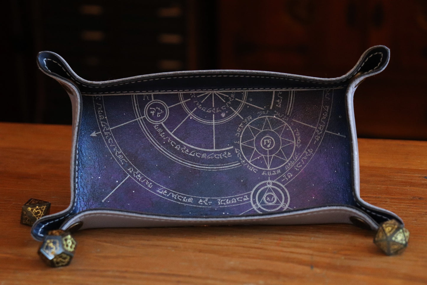 The Conjurer Galaxy in white - Dice Tray