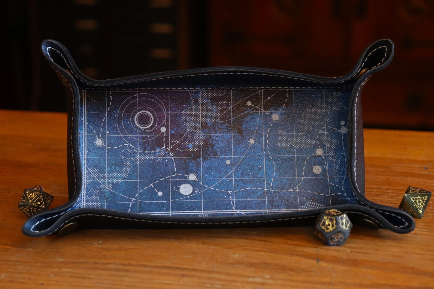 The Galaxy Chart in white - Dice Tray