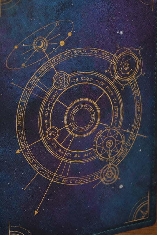 The Conjurer Circle in sparkling Galaxy - A5 notebook