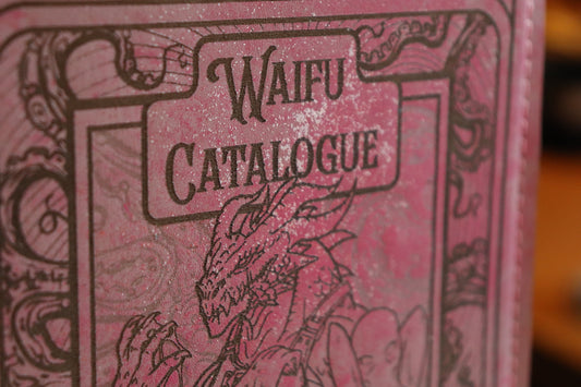 Waifu Catalogue notebook - pink glitter