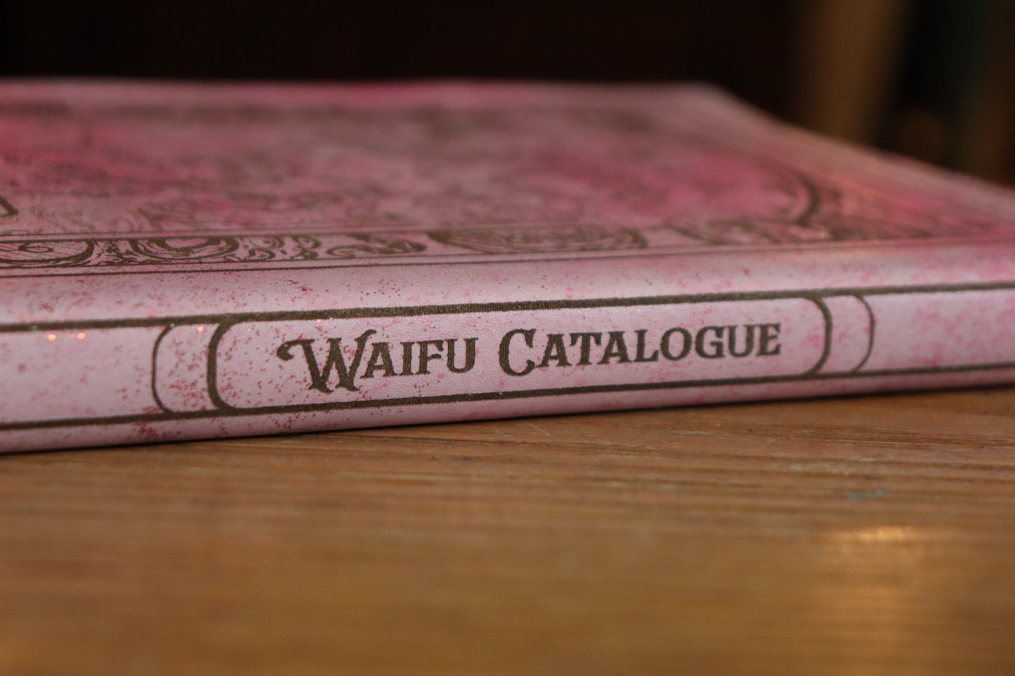 Waifu Catalogue notebook - pink glitter