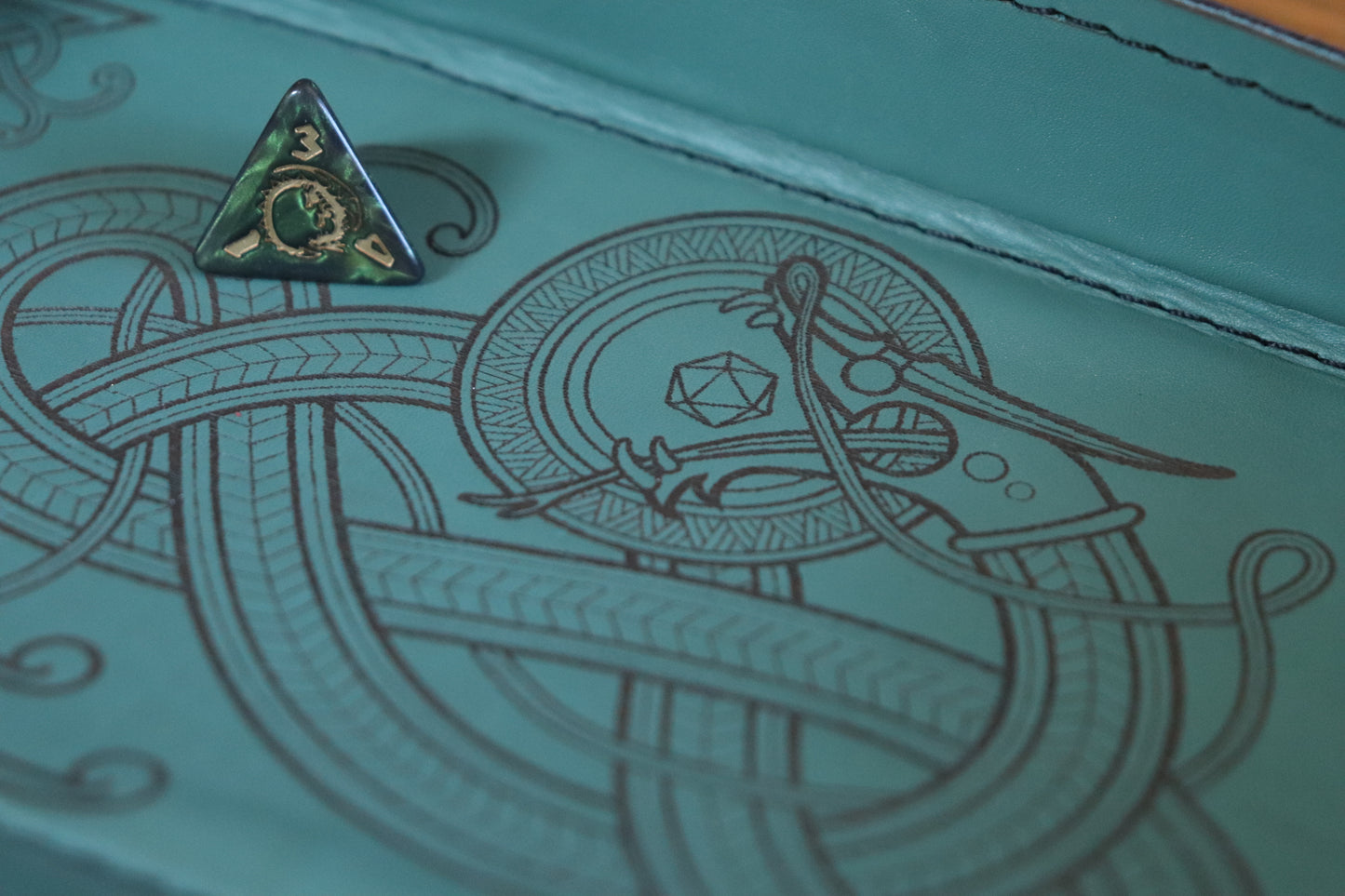The Wyrm - celadon green - Dice Tray